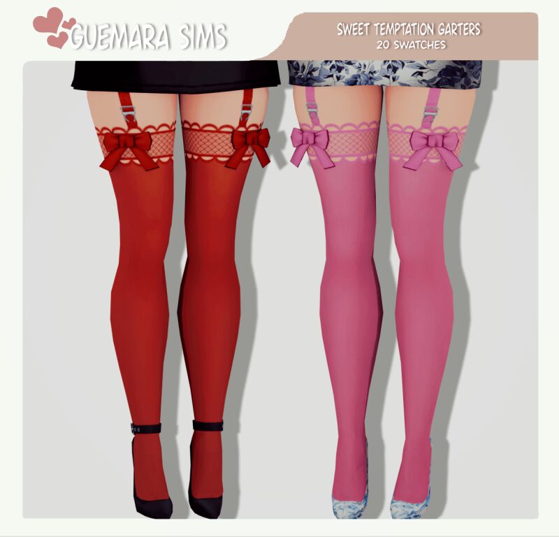 sims 4 cc sweet temptation garters swatches by guemara 2