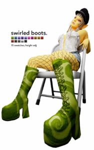 Swirled Boots Sims 4 CC