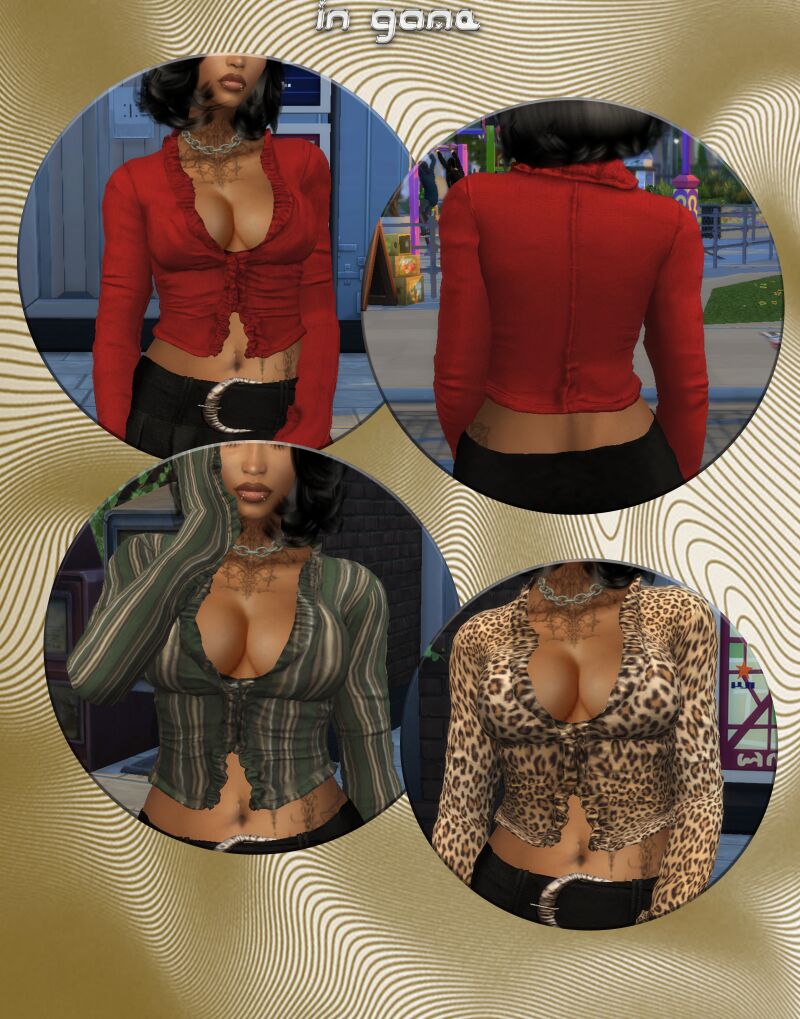 sims 4 cc syren open blouse by coco games 2