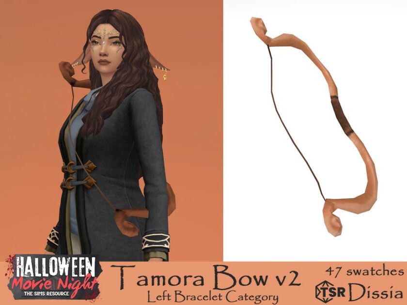 sims 4 cc tamora bows for female and male with v1 or 2