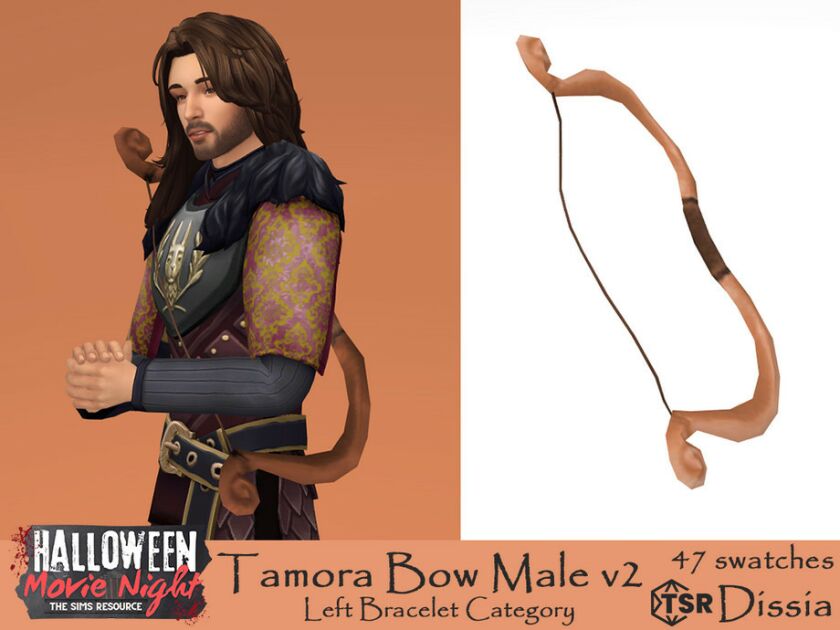 sims 4 cc tamora bows for female and male with v1 or 4