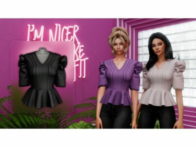 Tatiana Blouse By Myra Sims Sims 4 CC