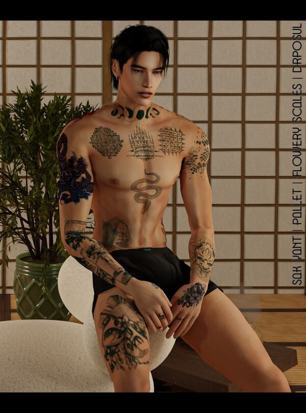 Stunning Sak Yant Tattoo Collection Sims 4 CC