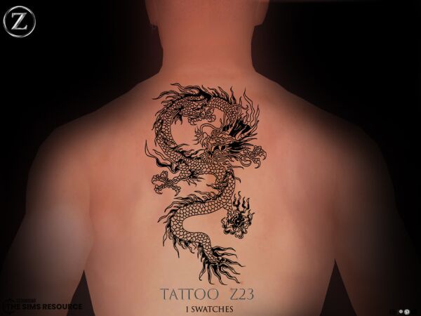 Tattoo Z23 by Zenx Sims 4 CC