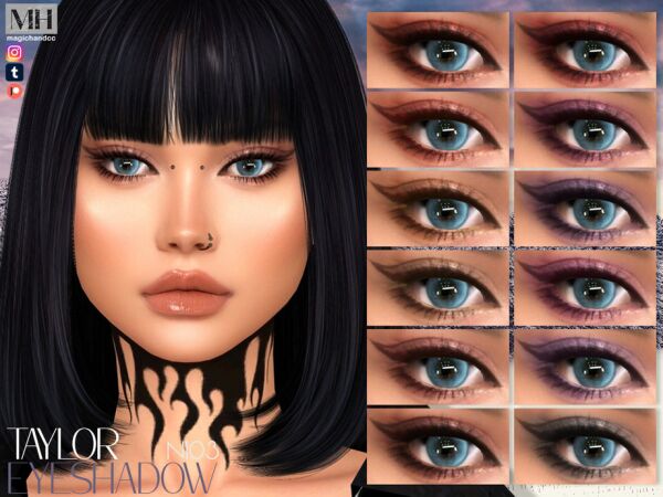 Stunning Taylor Eyeshadow N103 by MagicHand Sims 4 CC