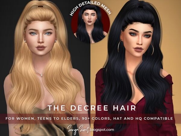 The Decree Hair Sims 4 CC