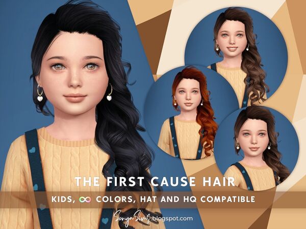 The First Cause Hair for Kids Sims 4 CC