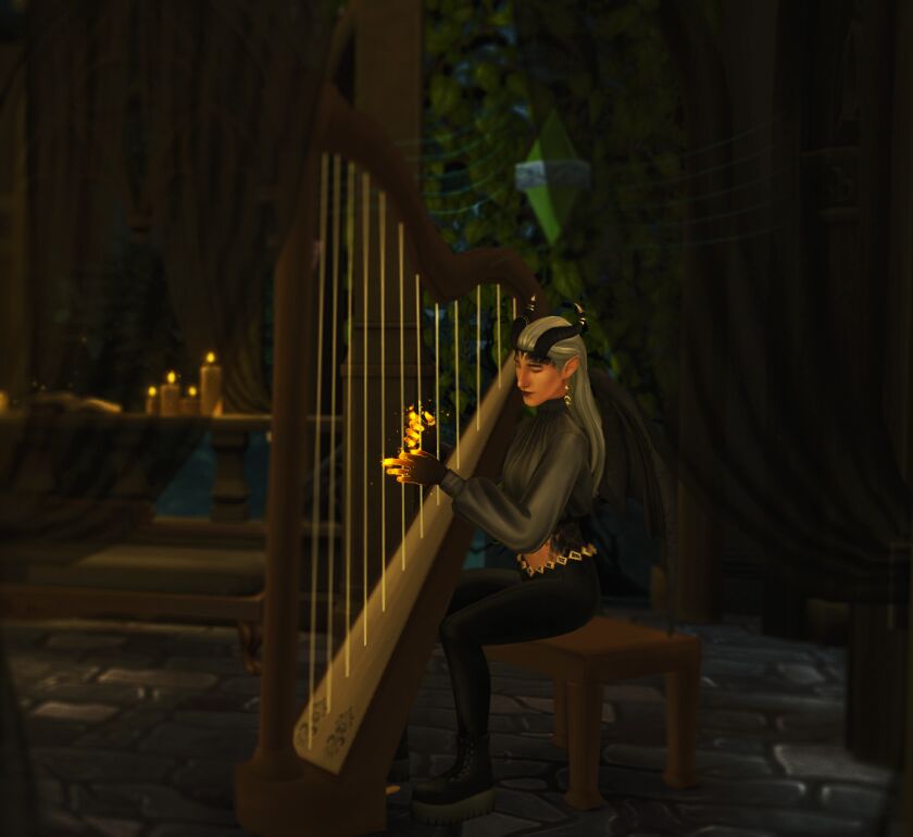 The Harp IS Functional! Sims 4 CC