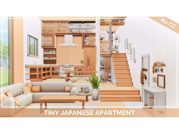 Tiny Japanese Apartment Design Sims 4 CC