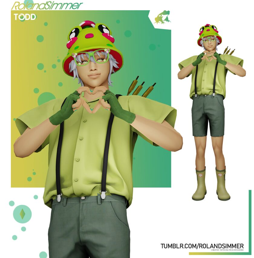 Todd, The Frog Lover SIM CC Sims 4 CC