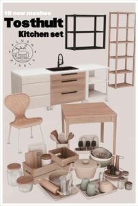 Stylish Tosthult Kitchen Design Sims 4 CC