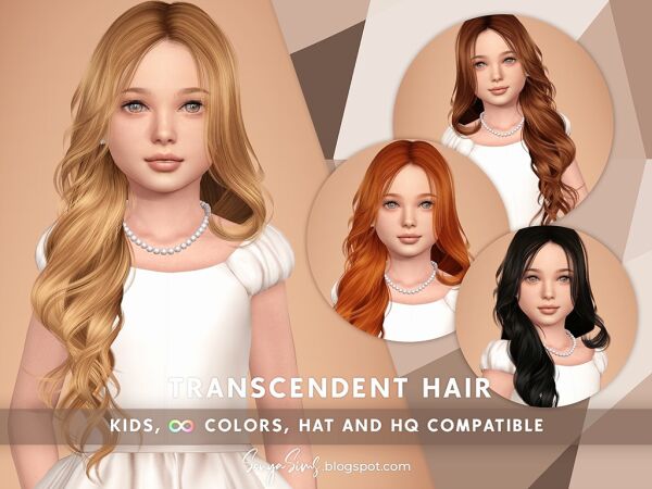 Transcendent Hair for Kids Sims 4 CC