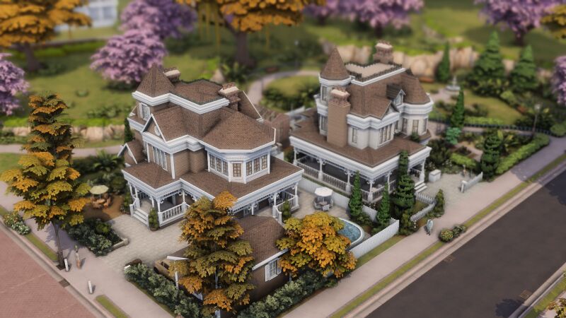 sims 4 cc two victorian houses by bojanasimsyt 2