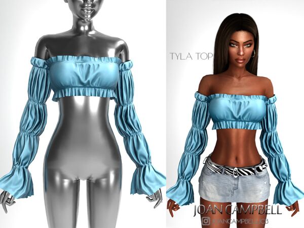 Tyla Top: Stylish Addition for Your Sims Sims 4 CC