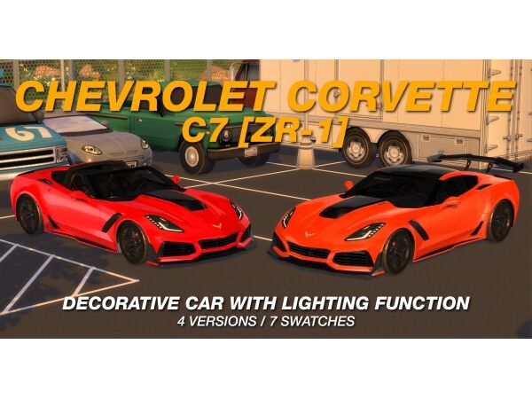 2019 Chevrolet Corvette ZR1 by Tyler Winston Cars Sims 4 CC