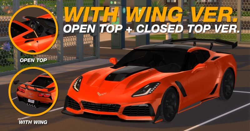 sims 4 cc tyler winston cars 2019 chevrolet corvette zr1 3