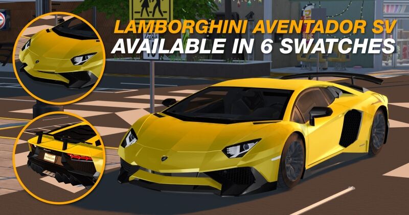 sims 4 cc tylerw cars 2016 lamborghini aventador sv 2