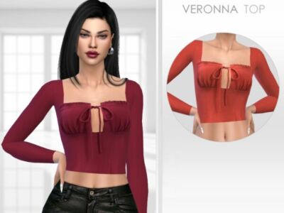 Stylish Veronna Top by Puresim Sims 4 CC