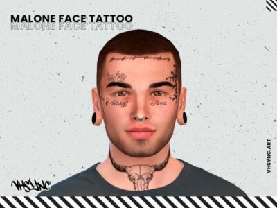 Malone Face Tattoo by VHSync Sims 4 CC