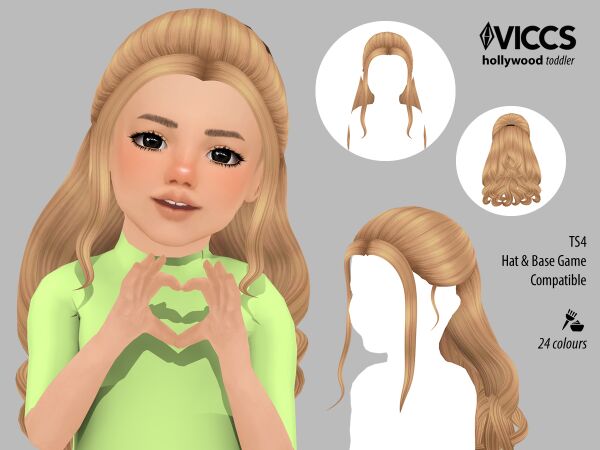 sims 4 cc viccs barbie hair toddler version mesh by daylifesims 3