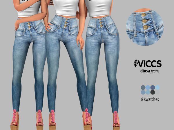 Stylish Viccs_Diosa Jeans for All Ages Sims 4 CC