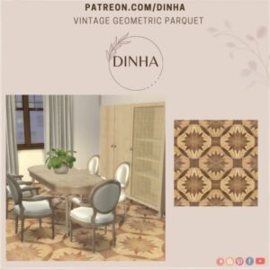 Vintage Geometric Parquet – Free Download Sims 4 CC