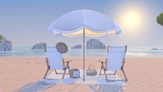 Vintage Summer Vibes: Sunset Beach Sims 4 CC