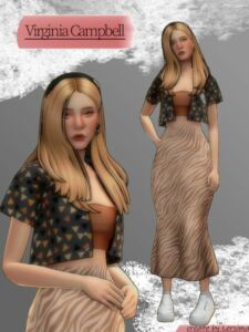 Virginia Campbell By Vasimova Sims 4 CC