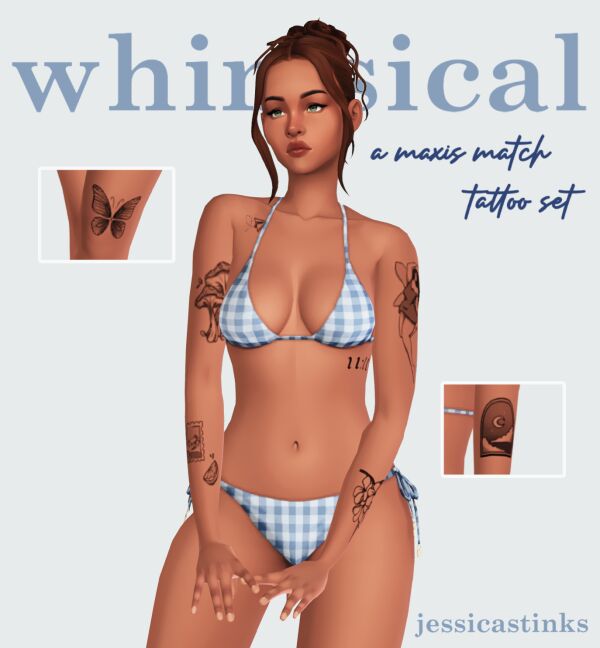 Whimsical Tattoos by Jessicastinks Sims 4 CC