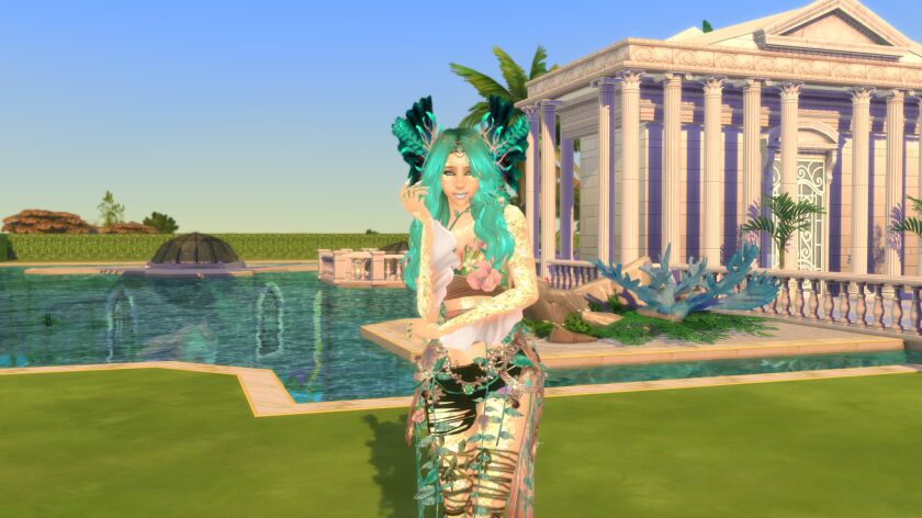 sims 4 cc winolett the vine lake mermaid sim 2