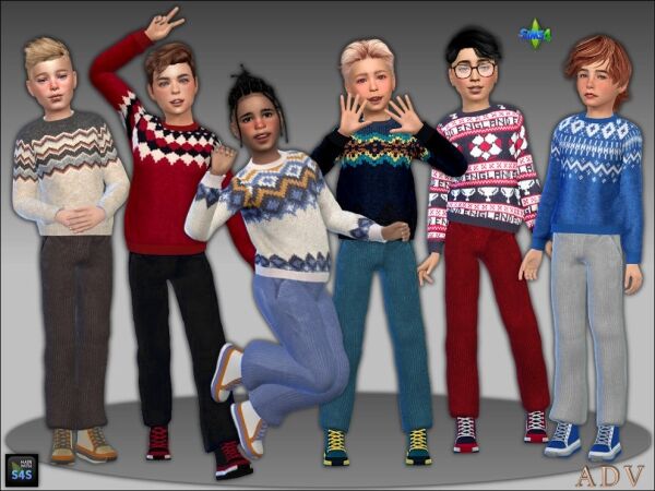 Winter Outfits For Boys Sims 4 CC