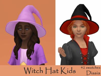 Adorable Witch Hats for Kids Sims 4 CC