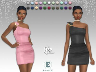 Stylish Women’s Dress 010225 by ErinAOK Sims 4 CC