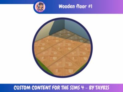 Stylish Wooden Floor by Taybis Sims 4 CC