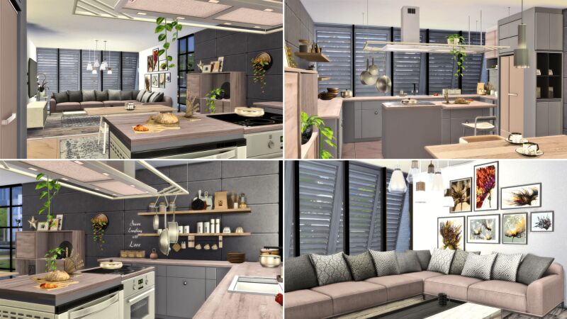 sims 4 cc ysumal modern villa 7