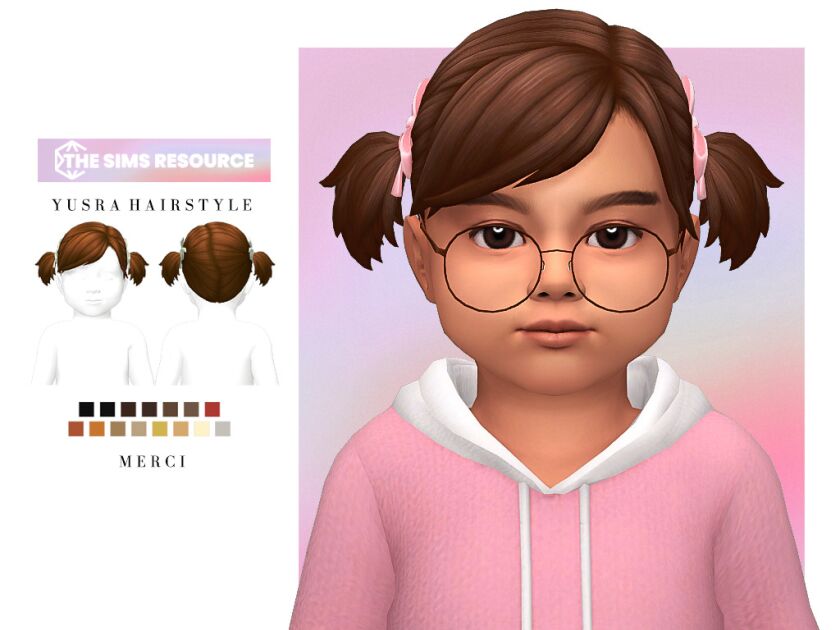 Yusra Hairstyle for Toddler Sims 4 CC