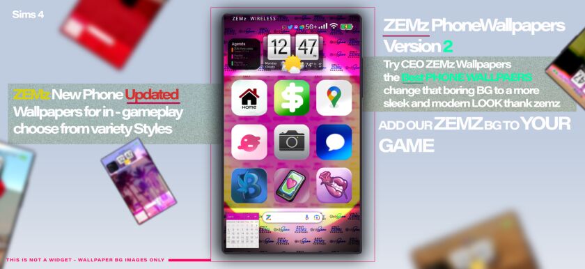 sims 4 cc zemz phonebackground v2 4