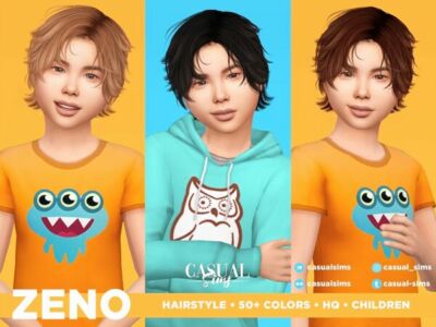 Zeno Hairstyle for Kids Sims 4 CC