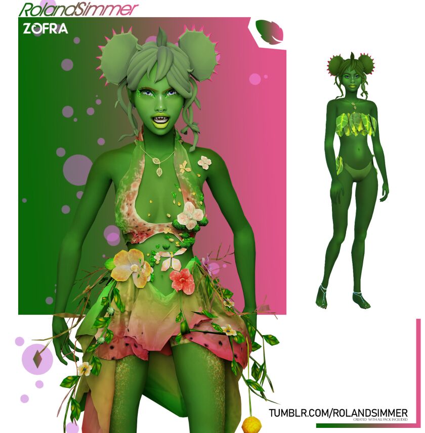 Zofra: The Cute but Dangerous Fly Trap Sim Sims 4 CC