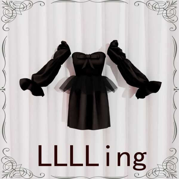 Stunning Dress Design by LLLLing Sims 4 CC