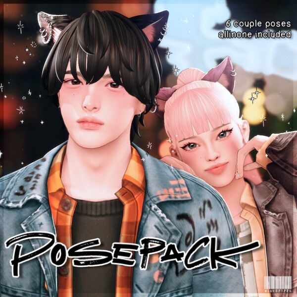 250212 Couple Posepack by Bluefeelingblue Sims 4 CC