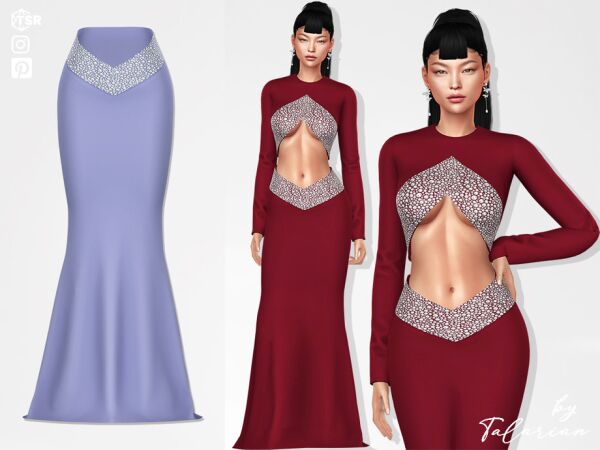 Alicia Long Skirt By Talarian Sims 4 CC