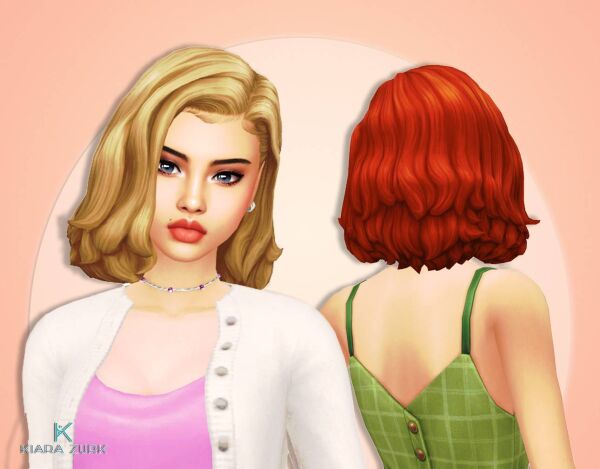 Stylish Antonia Hairstyle for Females Sims 4 CC