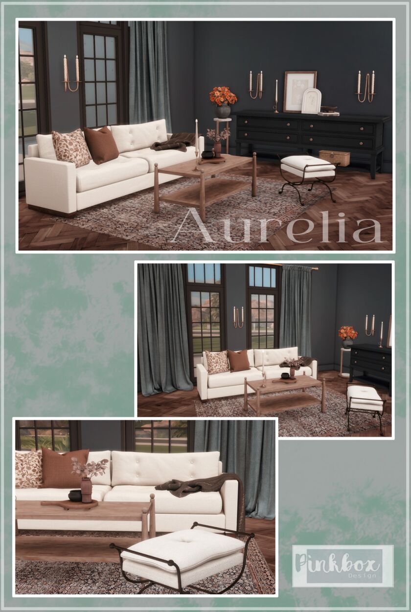 Aurelia Living Room Set Sims 4 CC