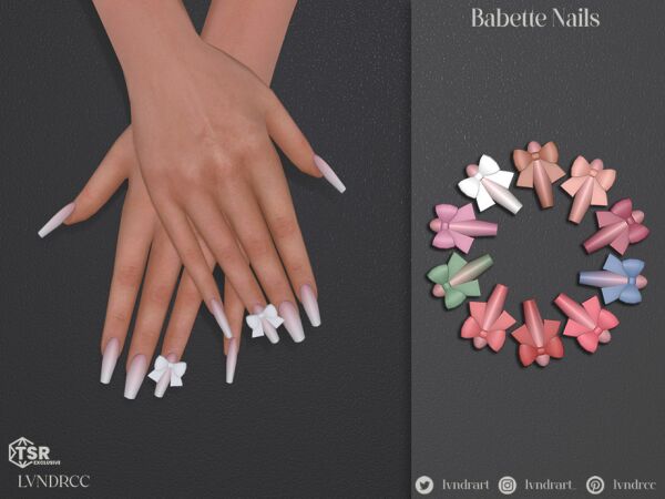 Stylish Babette Nails for Your Sims Sims 4 CC