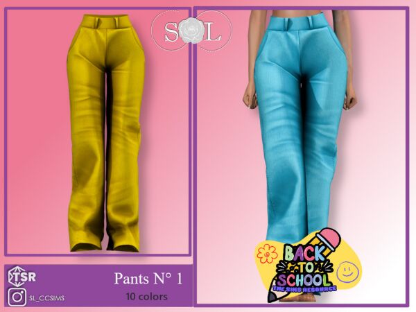 Stylish Back to School Pants for Sims Sims 4 CC