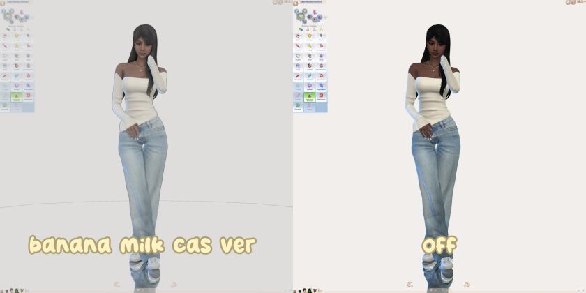 sims 4 cc banana milk gshade preset ᐟ 2