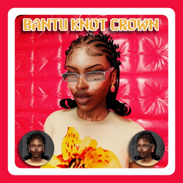 Stunning Bantu Knot Crown Hairstyle Sims 4 CC