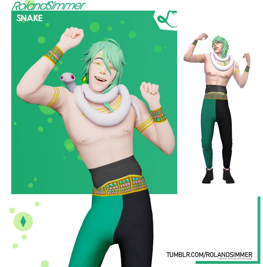 ⭐Battlepass: Snake⭐ Sims 4 CC