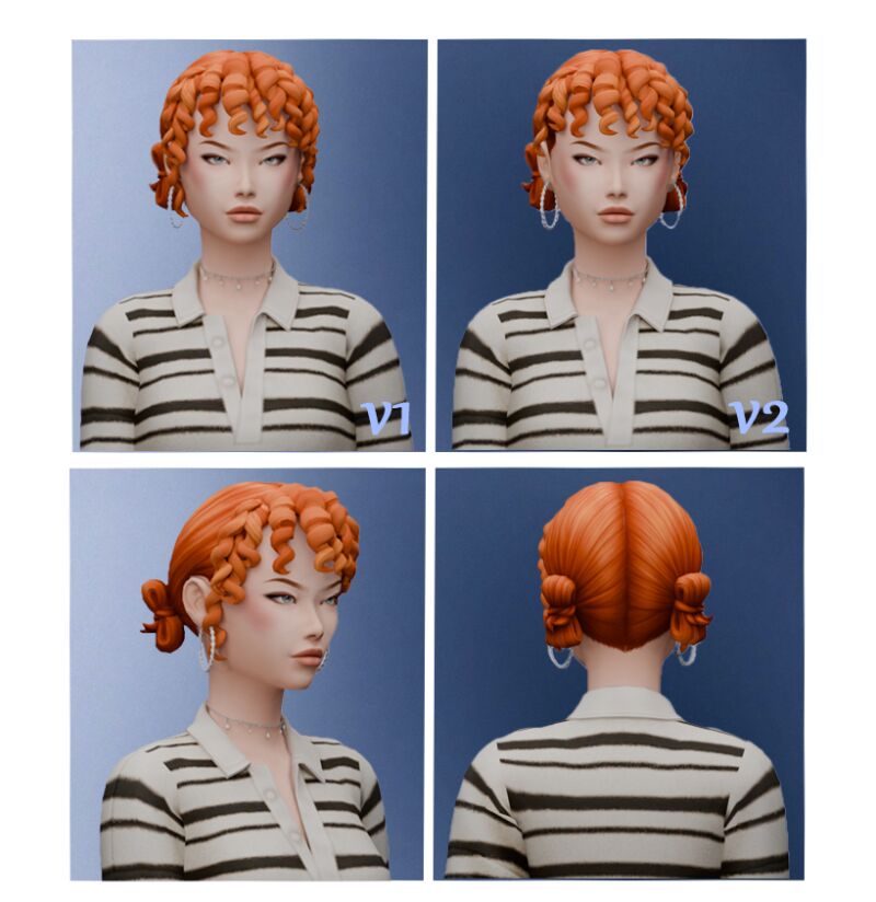 sims 4 cc blossom hairstyle by melione 2